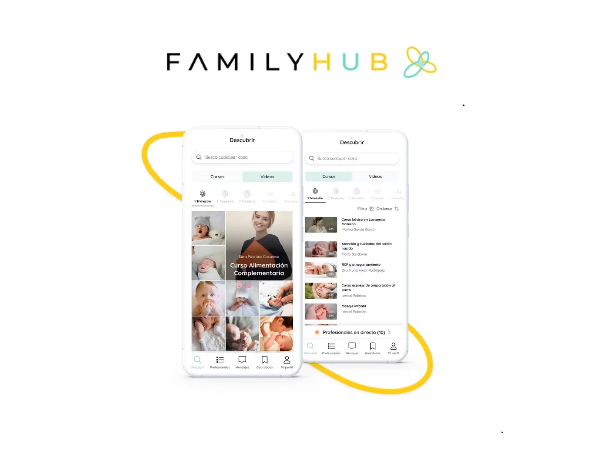 App FamilyHub para conectar madres con profesionales de la maternidad, desarrollada por TreeSolutions